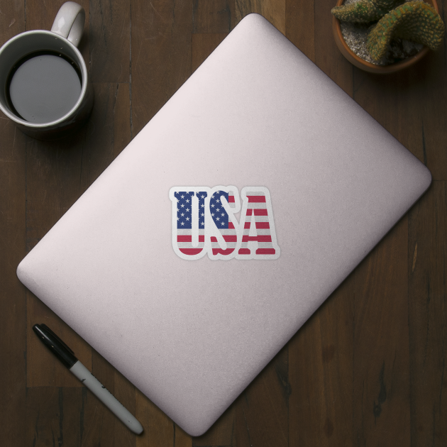 USA Flag Color Text Font by justrachna